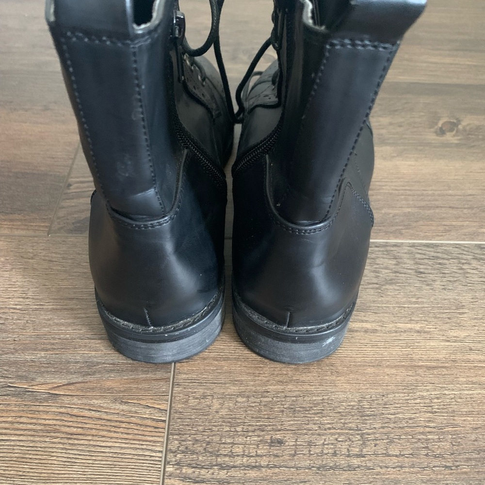 Black Lace-Up Ankle Boots - Picture 6 of 13